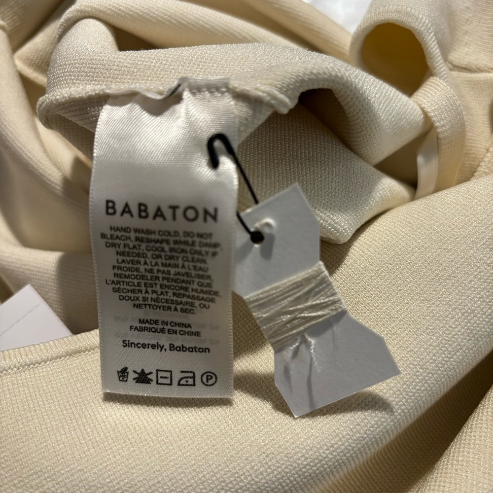 BABATON Sz M by Aritzia  Lariat Bodycon Bustier in the Colour Birch Dress NEW - Picture 6 of 7